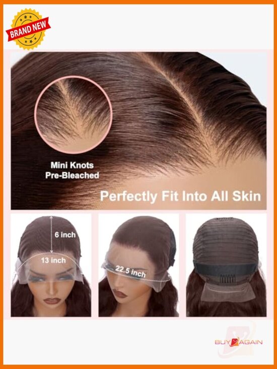 30 Inch Body Wave 13x6 HD Lace Front Wig Human Hair 200 Density Pre Plucked main image 6
